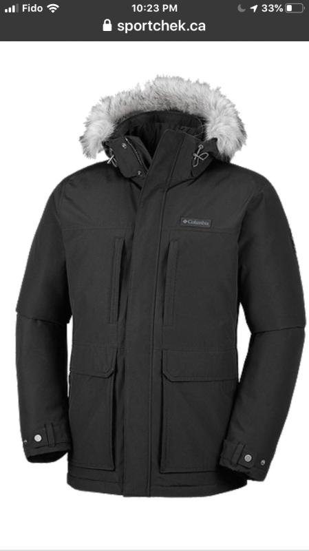 Columbia Men s Marquam Peak Winter Jacket Long Insulated Down Hooded Water Resistant