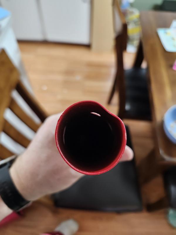 One of the dented pipes.