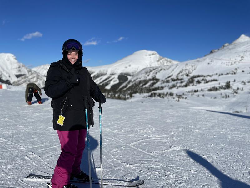 Pink Helly Hansen Snow Pants at Sunshine Village