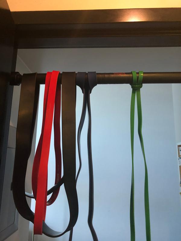 4 different strengths of workout bands