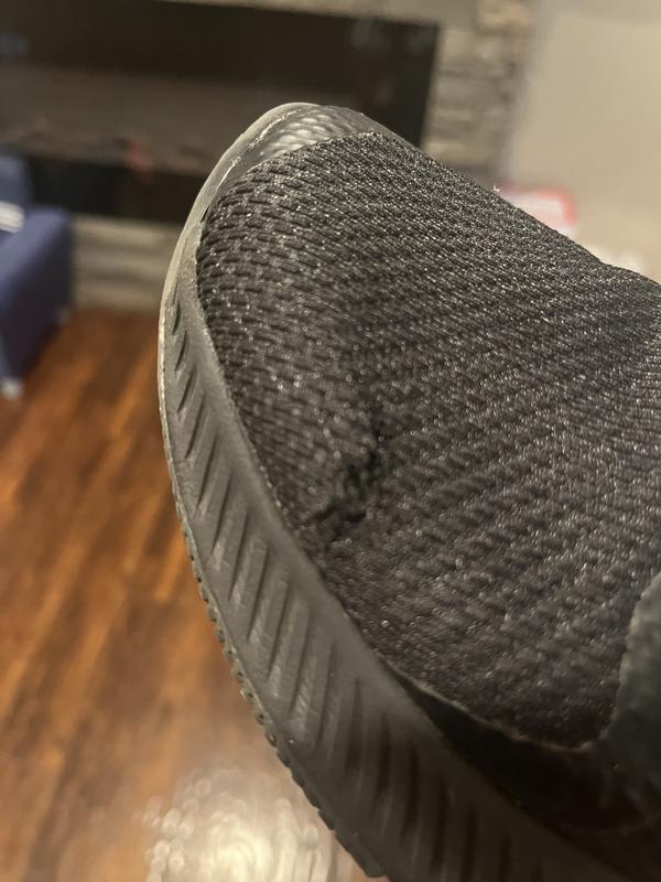 Both shoes ripped