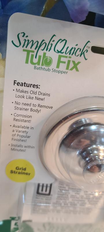 Watco SimpliQuick Tub Fix Push Pull Bathtub Stopper - Chrome