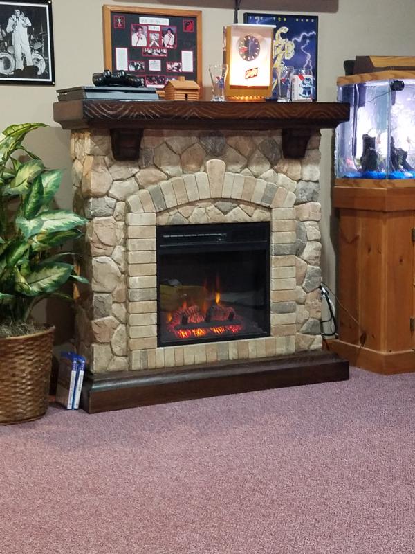 Fingerhut Mcleland Design Jordan 40 Stacked Stone Electric