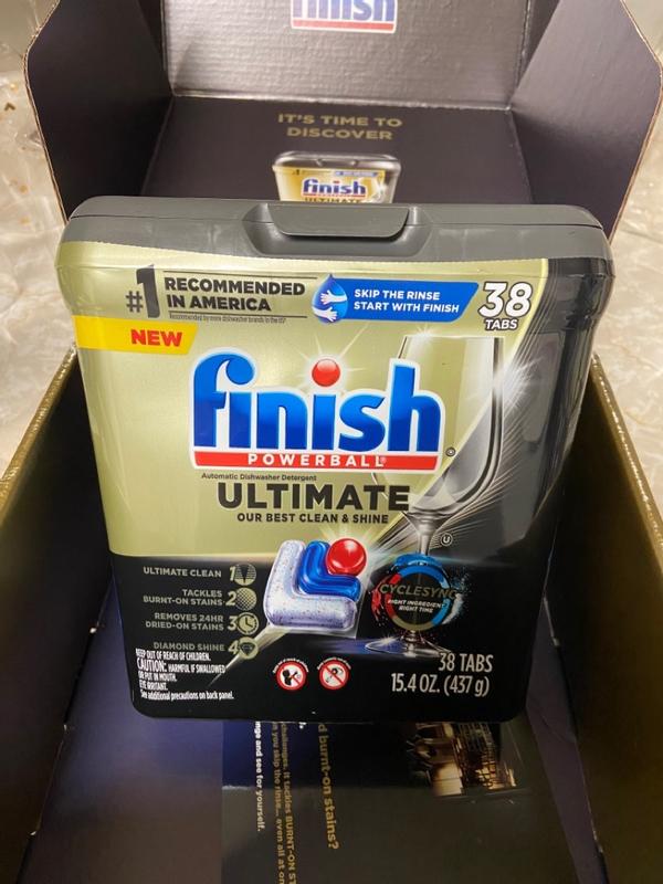 8× Finish Powerball Dishwasher Detergent, Ultimate Clean Cyclesync, 11 Tabs