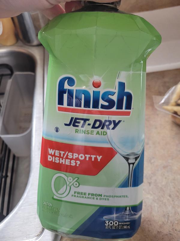  Finish Jet-Dry Rinse Aid, 16oz, Dishwasher Rinse Agent