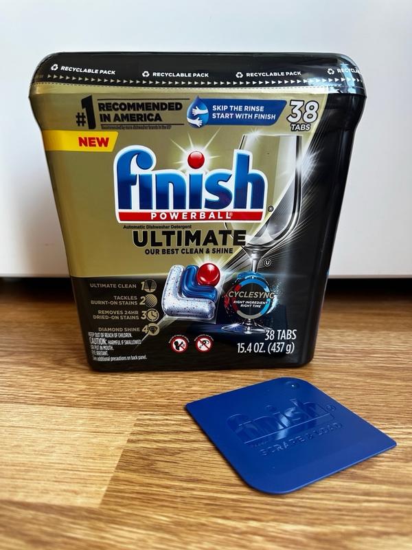 5× Finish Powerball Dishwasher Detergent, Ultimate Clean Cyclesync, 17 Tabs