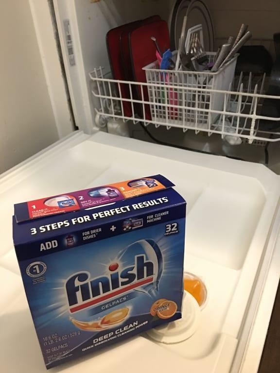Gelpacs fit perfectly in dishwasher detergent cup