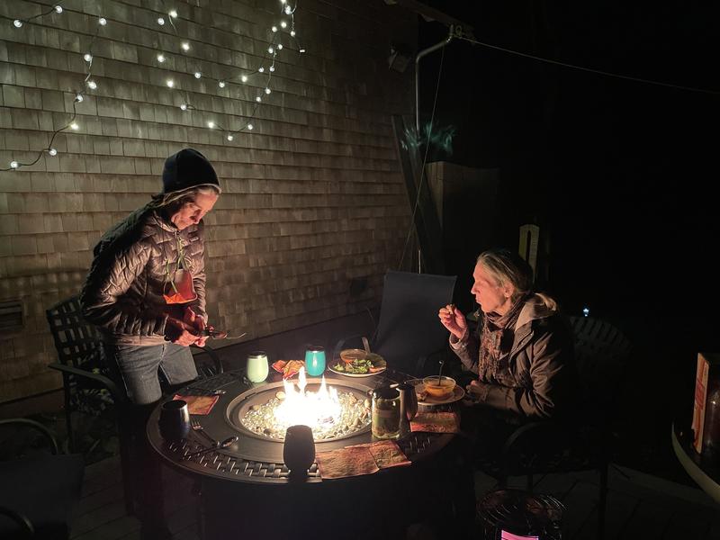 Basically a cocktail table but works for small meals