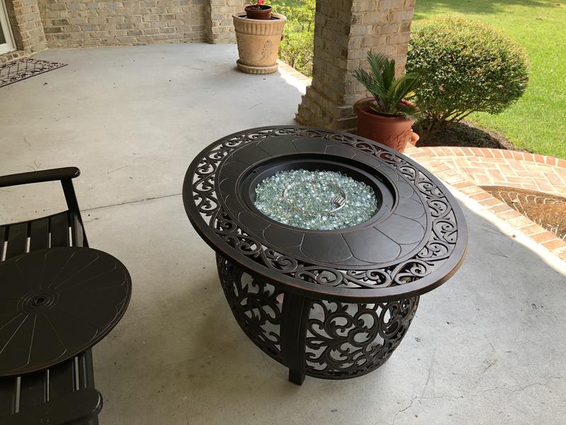 Gas Fire Pit Table In The Pits, Toulon Oval Cast Aluminum Lpg Fire Pit