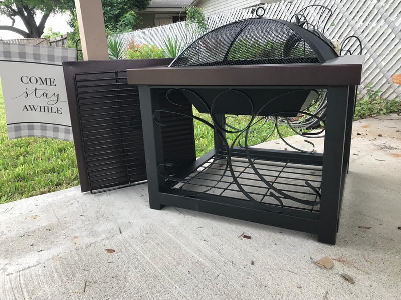 Shown with accessories...cover & grill