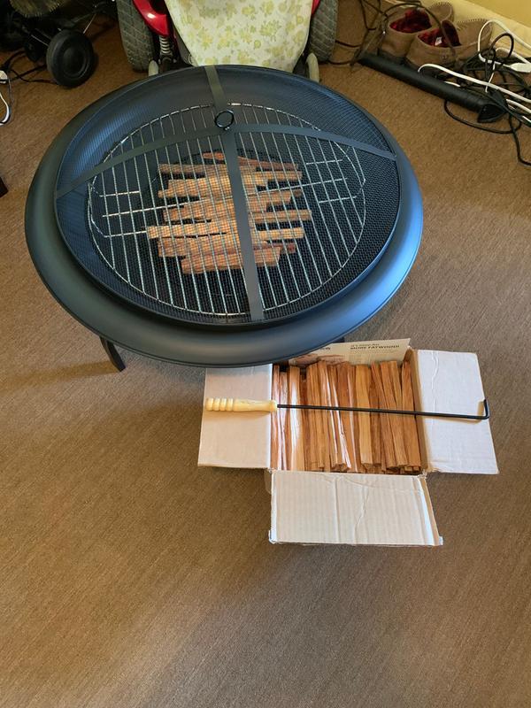 My new first fire pit with a grill too