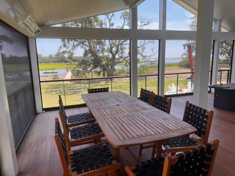 around the porch table