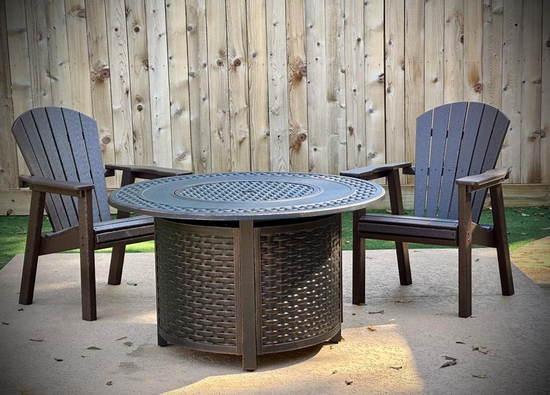 Bellante Woven Aluminum Round Fire Pit