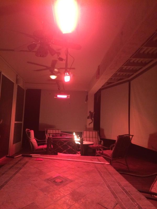 Our new Infrared Heaters on the Patio
