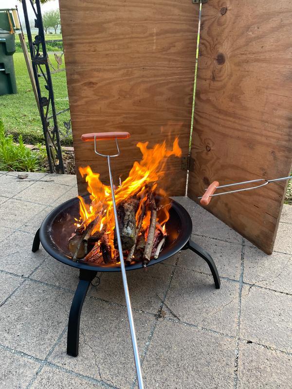 Hot Dog! The folding fire pit works great!