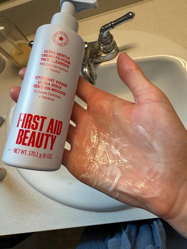 Customer photo for "Just regular lather, not foam. But a good cleanser"