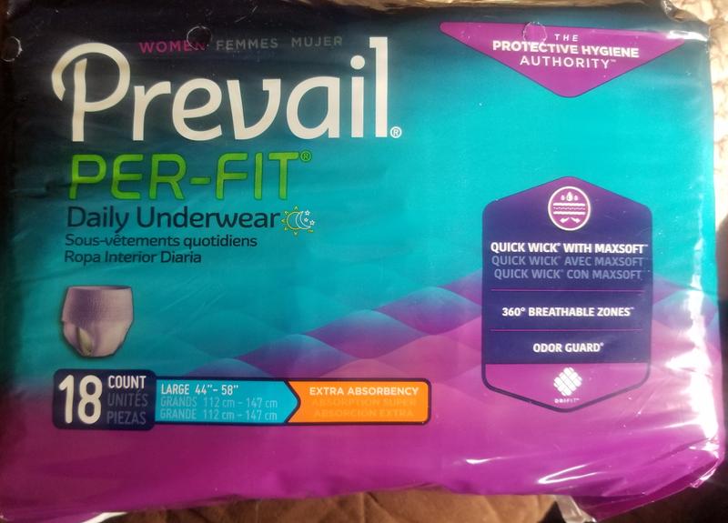 Adult Absorbent Underwear Prevail Per-Fit Women Pull On Disposable