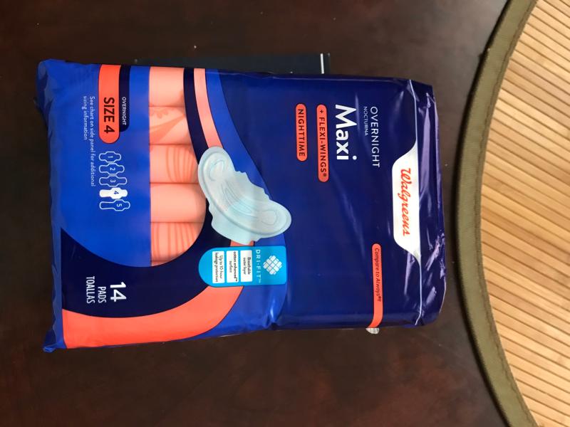 Walgreens Maxi Pads with Flexi-Wings Long Super Unscented