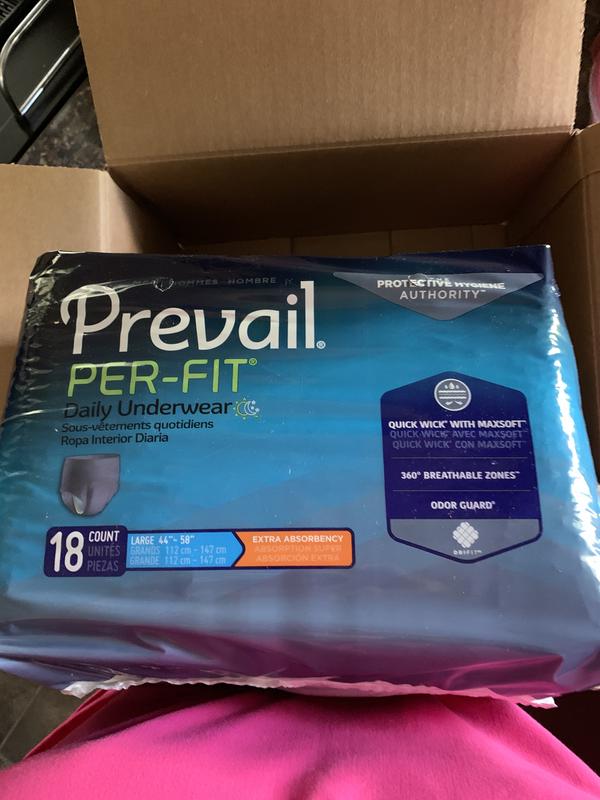 Prevail Per-Fit Mens Daily Underwear - Moderate Absorbency