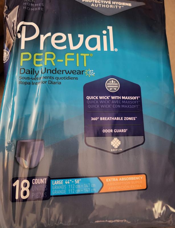 Prevail Per-Fit Women's Incontinence Underwear, Extra Absorbency - Size  Medium