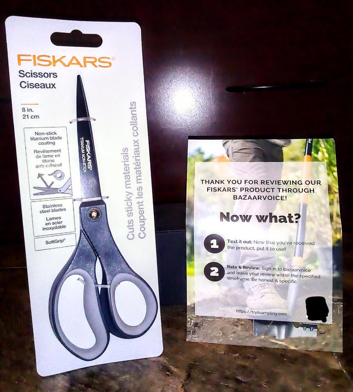 Fiskars 8in SoftGrip NonStick Titanium Scissors