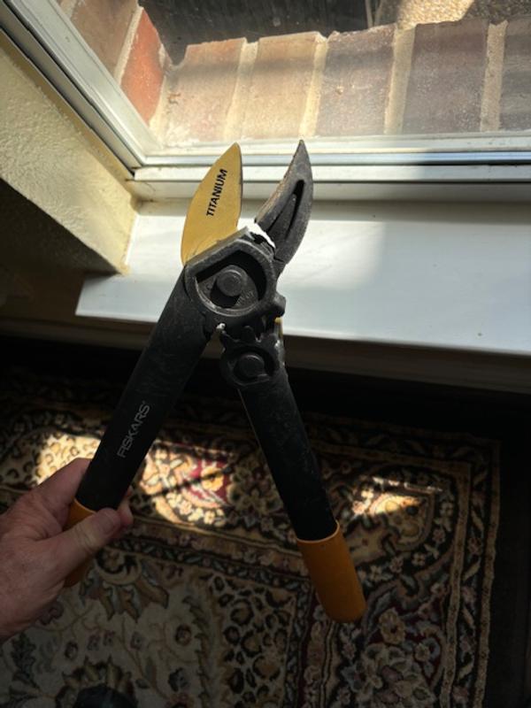 Plastic blade cracked on cutting medium size branches, like the size of your thumb