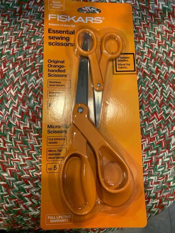 Fiskars The Original Handled Scissors, 8 Inch, Crafting, Paper Cutting,  Multi Surface Use, Orange