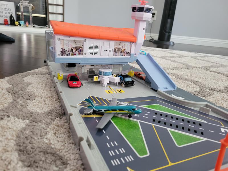 matchbox car airport playset