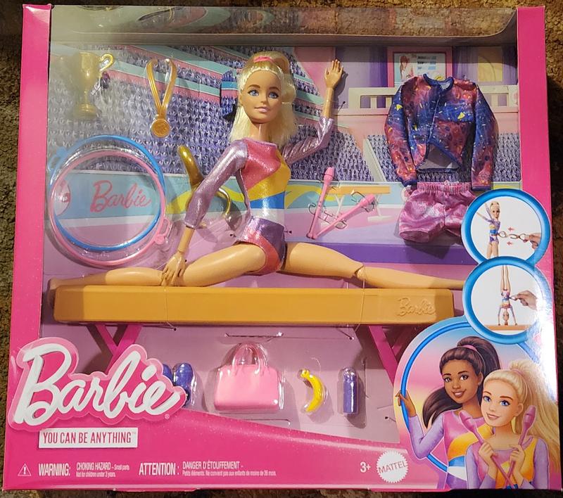 Barbie Gymnastics Playset Box.