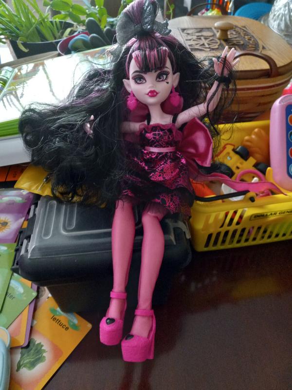 Monster High Draculaura Fashion Doll in Monster Ball Party Dress with  Accessories