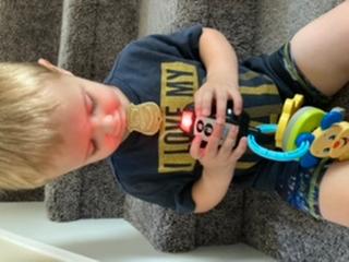 He loves the colors and sounds