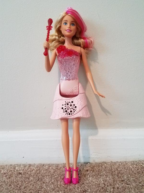 Barbie legs do not move independently, built in skirt under fabric skirt