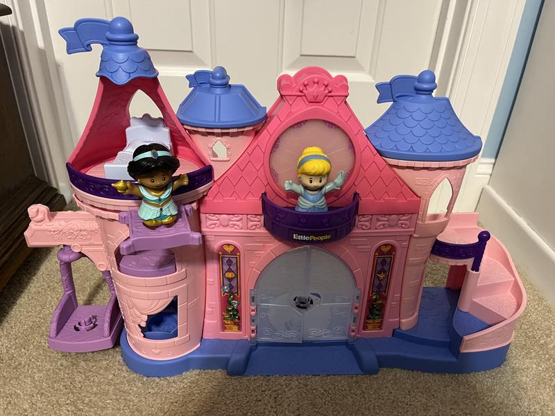Disney Princess Magical Lights & Dancing Castle Little People Toddler  Playset, 2 Figures