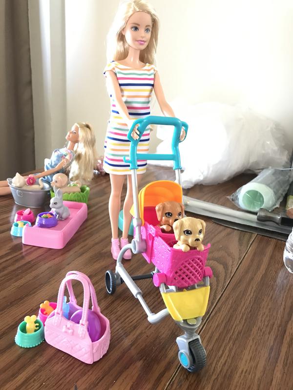 Barbie Stroll n Play Pups Playset with Barbie Doll 2 Puppies and Pet Stroller Toys R Us Canada