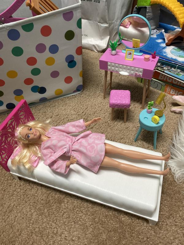 Barbie Doll and Bedroom Playset, Barbie Furniture with 20+ Pieces