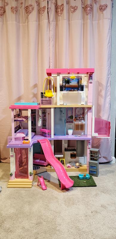 Barbie Dreamhouse 46.5 inch Dollhouse with Elevator, Pool, Slide and 70  Accessories Including Furniture and Household Items, Gift for 3 to 7 Year  Olds, assembly required 