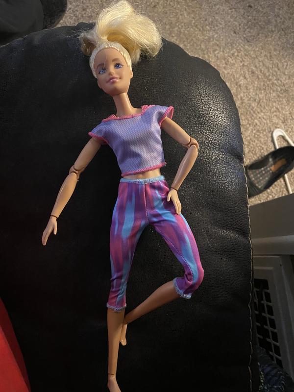 Barbie Made to Move Doll with 22 Flexible Joints & Long Blonde Ponytail  Wearing Athleisure-wear for Kids 3 to 7 Years Old