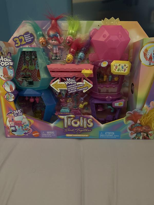 DreamWorks Trolls Band Together Mount Rageous Playset with Queen Poppy  Small Doll & 25+ Accessories