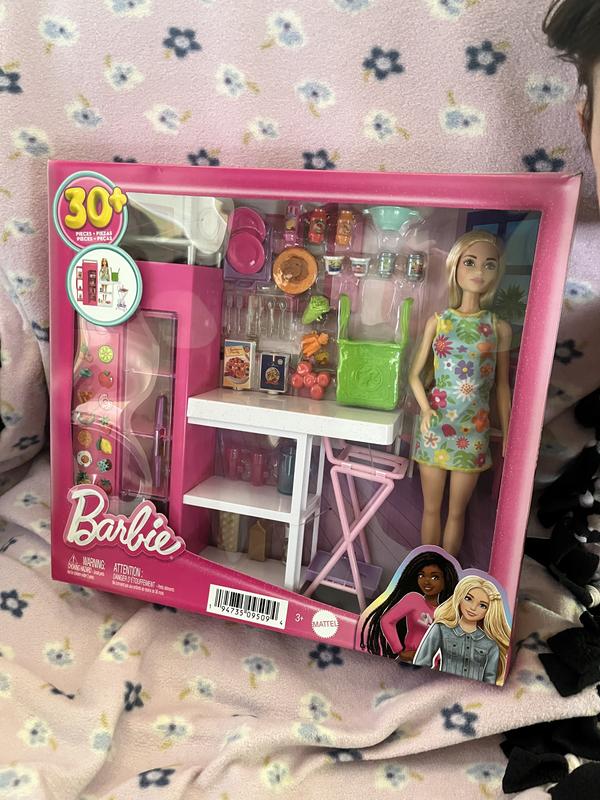 Barbie - coffret restaurant de barbie avec 1 poupée + de 30 accessoires 6  zones de jeu - accessoires poupée mannequin - des 3 ans - La Poste