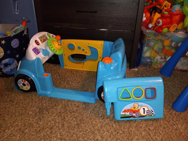 Fisher price 1 cheap smart stage car blue