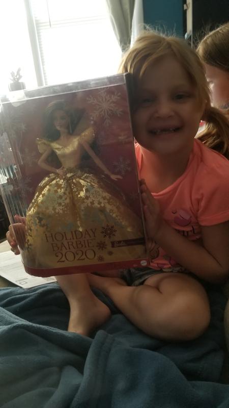 She love the 2020 holiday barbie!