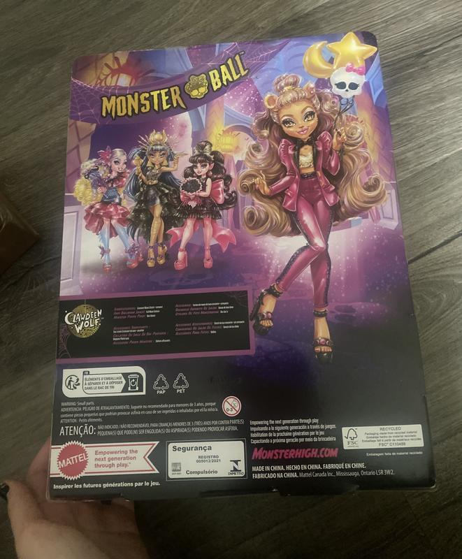 Monster High Clawdeen Wolf Doll in Monster Ball Party Fashion with  Accessories