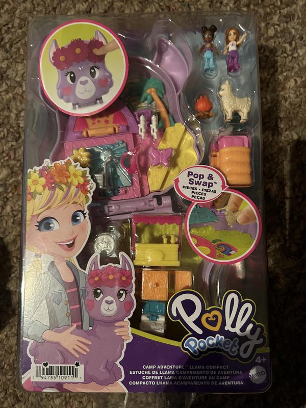 Polly Pocket Big World Llama Camp Adventure Compact Play Set