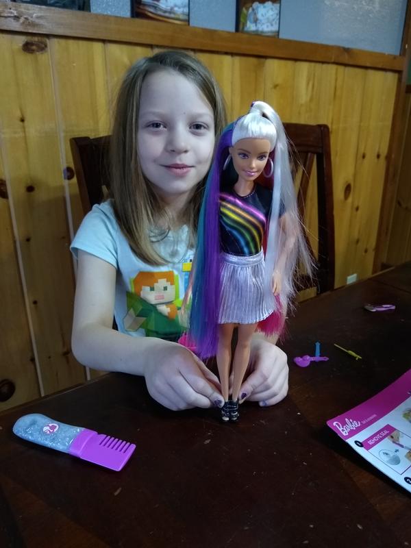 Barbie Rainbow Sparkle Hair Doll Multicolor