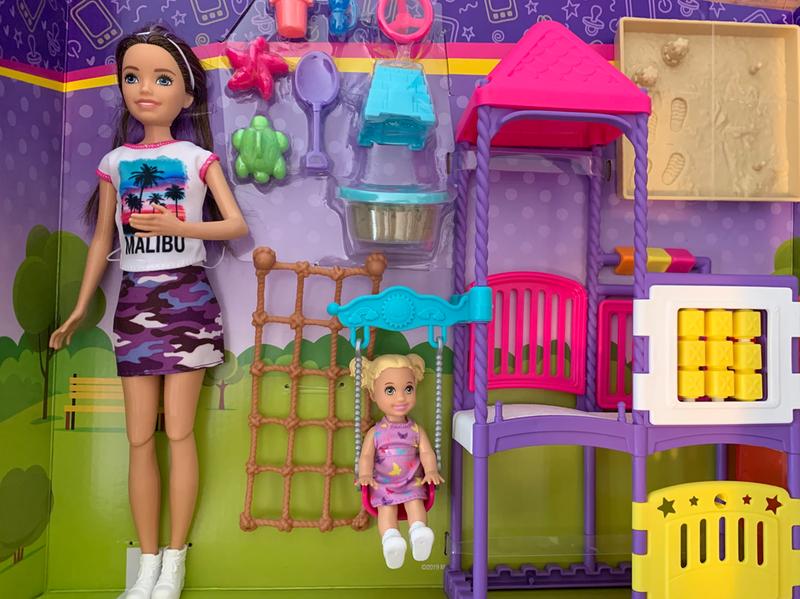 Coffret skipper jour au parc - barbie, poupees