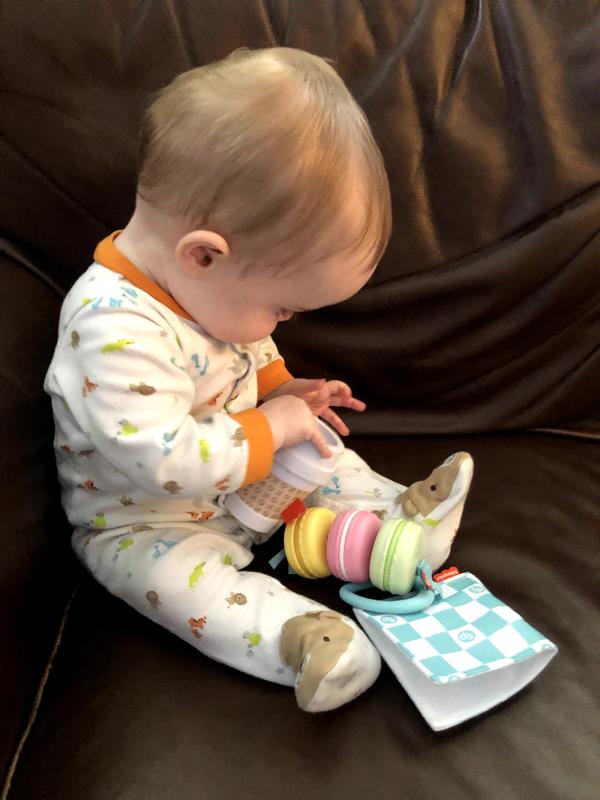 My sweet baby enjoying his bakery set!