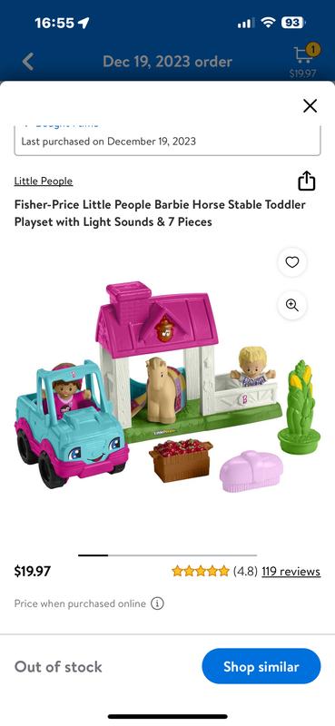 Fisher-Price Little People Barbie Toddler Toys,You Can Be Anything Figure  Pack,7 Characters for Pretend Play Ages 18+ Months