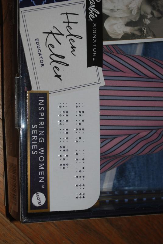 Showing the Braille on the front of the box