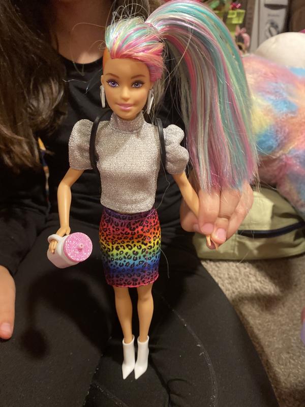 Barbie Leopard Rainbow Hair Doll