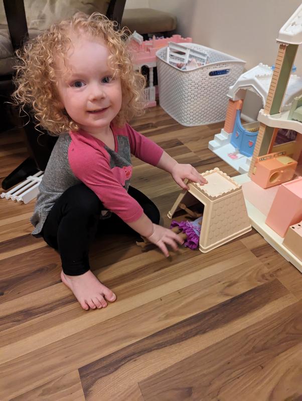 She made a "tent" for her My First Barbie Doll.